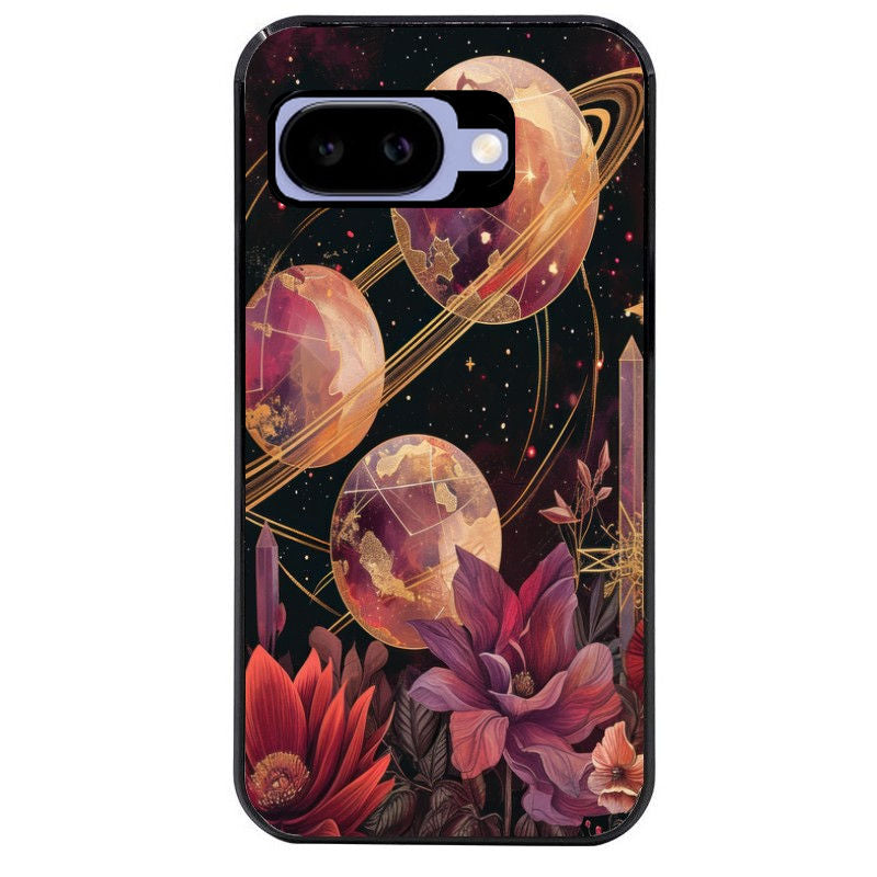 Coque pour Pixel 8A 9A 10A astro et fleurs