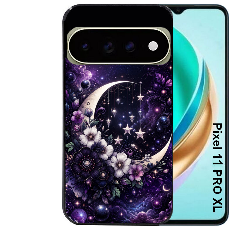 Coque pour Pixel 10 / 11 / PRO / XL astro et lune violet