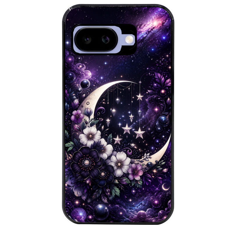 Coque pour Pixel 8A 9A 10A astro et lune violet