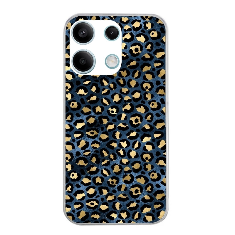 Coque taperso pour POCO X6 5G avec motif leopard bleu protection antichoc personnalisée