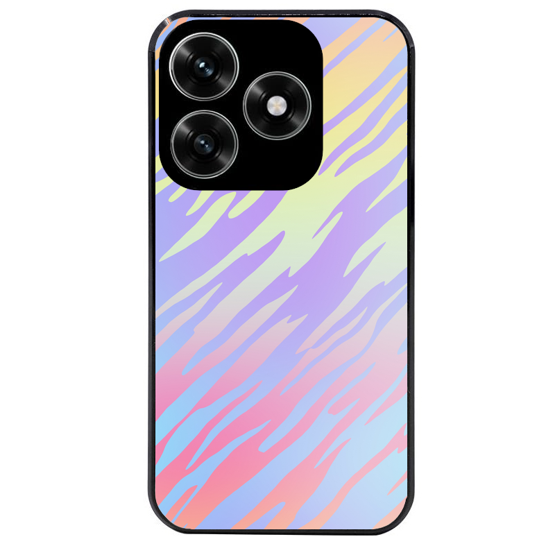 Coque noire taperso pour Honor X6B X5C X5C PLUS avec motif zebre pastel protection antichoc personnalisée