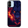 Coque noire taperso pour Redmi A1 et A2 avec motif lion anime protection antichoc personnalisée