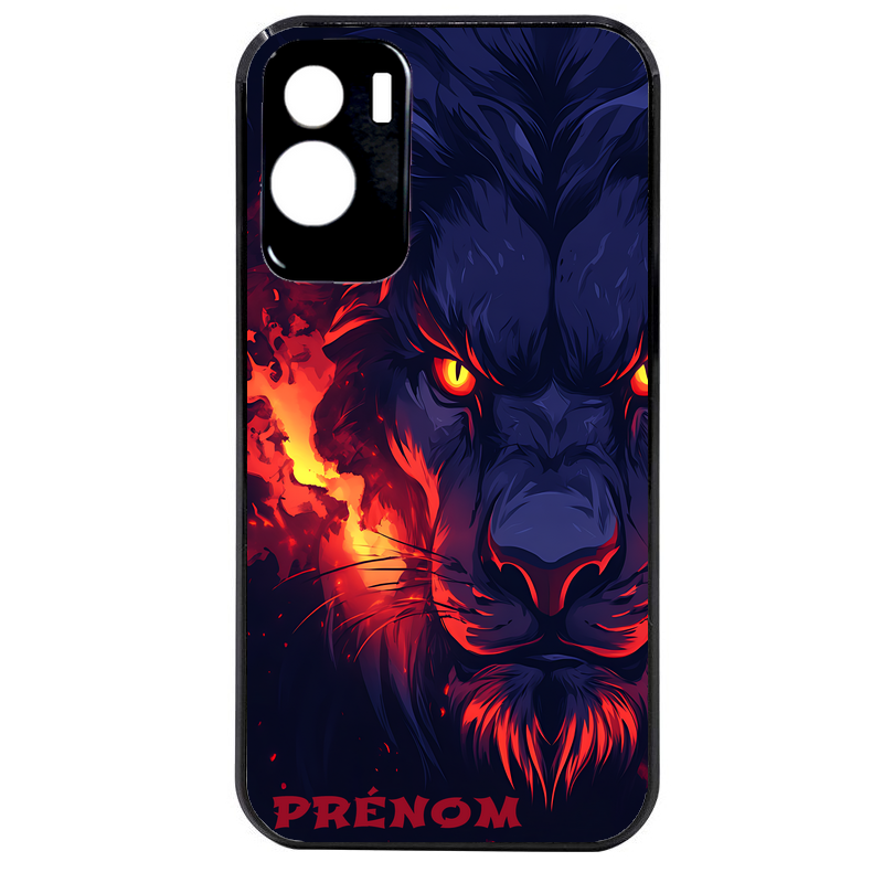 Coque noire taperso pour Honor 70 LITE 90 et LITE avec motif lion anime protection antichoc personnalisée