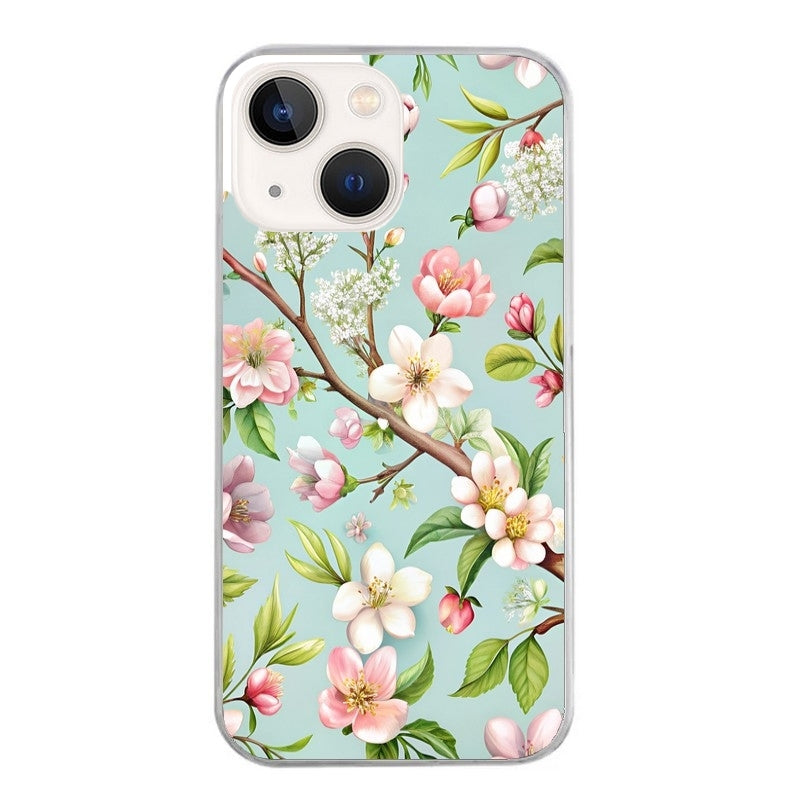 Coque taperso pour Iphone 13 et PRO MINI PRO MAX avec motif fleur de printemps protection antichoc personnalisée
