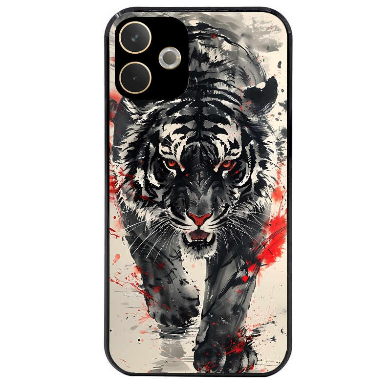 Coque noire taperso pour OPPO A5 PRO 4G et 5G avec motif tigre japan protection antichoc personnalisée