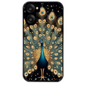 Coque noire taperso pour OnePlus Nord CE5 avec motif paon mandala protection antichoc personnalisée