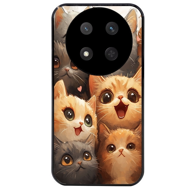 Coque noire taperso pour Magic 7 LITE et PRO avec motif chat smile protection antichoc personnalisée