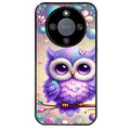 Coque noire taperso pour Magic 5 6 LITE et PRO avec motif chouette violette protection antichoc personnalisée