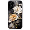 Coque noire taperso pour OnePlus Nord CE5 avec motif fleur blanche protection antichoc personnalisée
