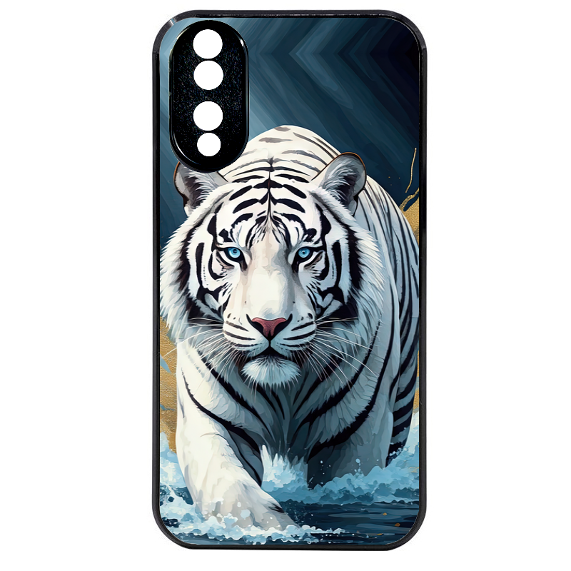 Coque noire taperso pour Honor 70 LITE 90 et LITE avec motif tigre polaire protection antichoc personnalisée