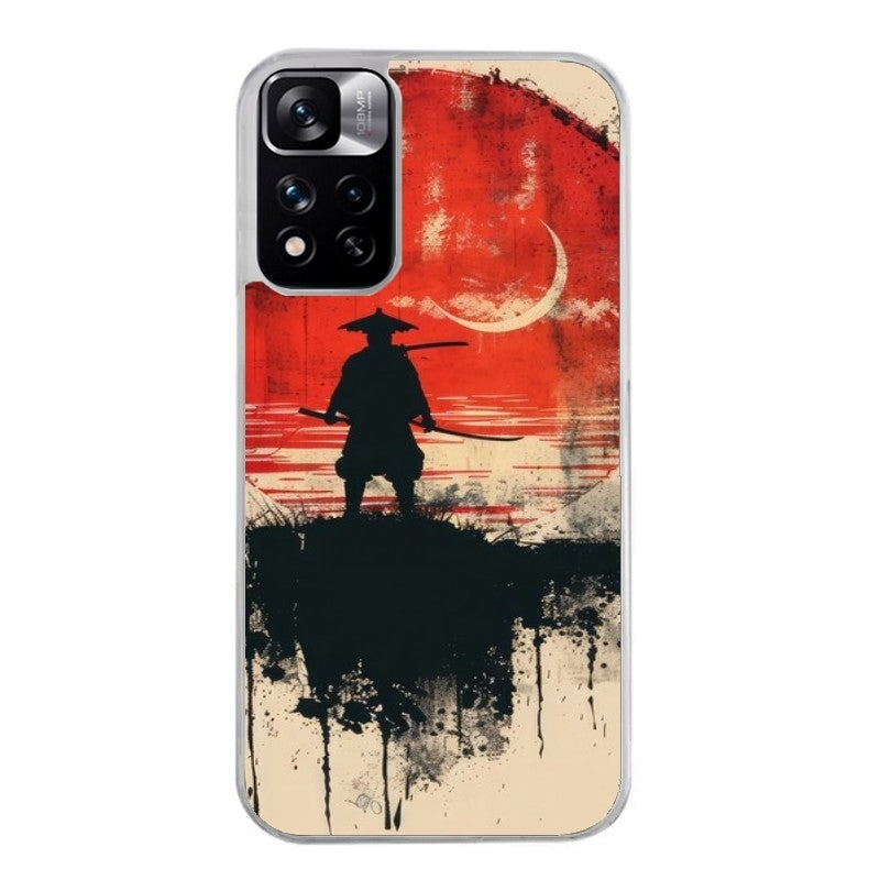 Coque taperso pour Redmi Note 10 4G 5G PRO 10S avec motif samourai rouge protection antichoc personnalisée