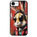 Coque noire taperso pour Iphone 16 16E PLUS MAX PRO avec motif lapin tag protection antichoc personnalisée
