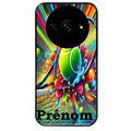 Coque noire taperso pour Redmi A3 avec motif tennis color personnalisee protection antichoc personnalisée