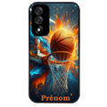 Coque noire taperso pour OnePlus Nord 5 avec motif basket ball color personnalise protection antichoc personnalisée