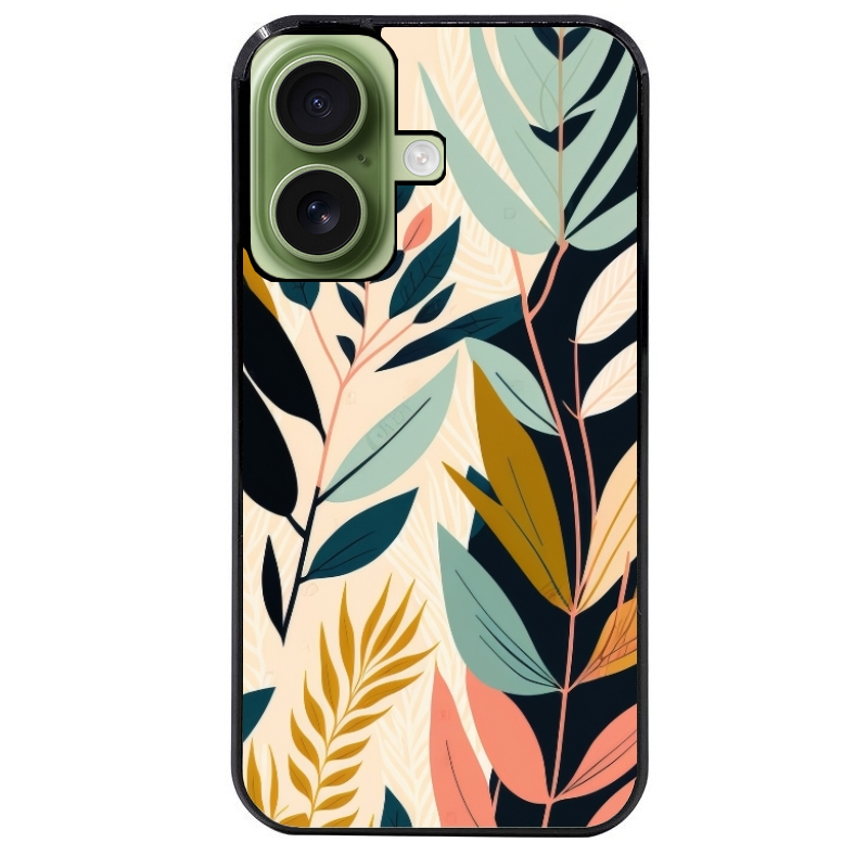 Coque noire taperso pour Iphone 17 17E AIR MAX PRO avec motif vintage et fleur protection antichoc personnalisée