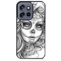 Coque noire taperso pour Moto Edge 60 et Neo Fusion Pro avec motif mort calavera tatoo protection antichoc personnalisée