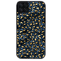 Coque noire taperso pour galaxy A22 A32 A52 A52S 4G 5G  avec motif leopard bleu protection antichoc personnalisée