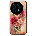 Coque noire taperso pour OnePlus 13 avec motif coeur et fleur personnalisee protection antichoc personnalisée