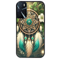 Coque noire taperso pour OPPO A16 et A16S avec motif dreamcatcher talisman protection antichoc personnalisée