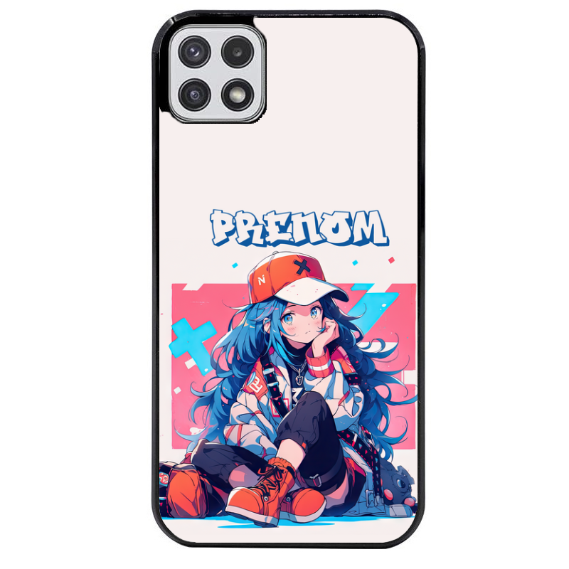 Coque noire taperso pour galaxy A22 A32 A52 A52S 4G 5G  avec motif anime casquette personnalise protection antichoc personnalisée