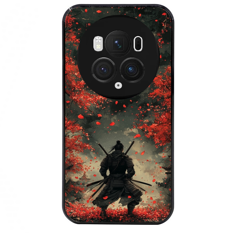 Coque noire taperso pour Magic 5 6 LITE et PRO avec motif samourai et katana protection antichoc personnalisée