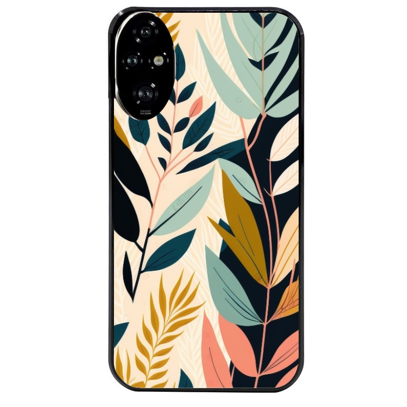 Coque noire taperso pour Honor 200 et Lite Pro Smart avec motif vintage et fleur protection antichoc personnalisée