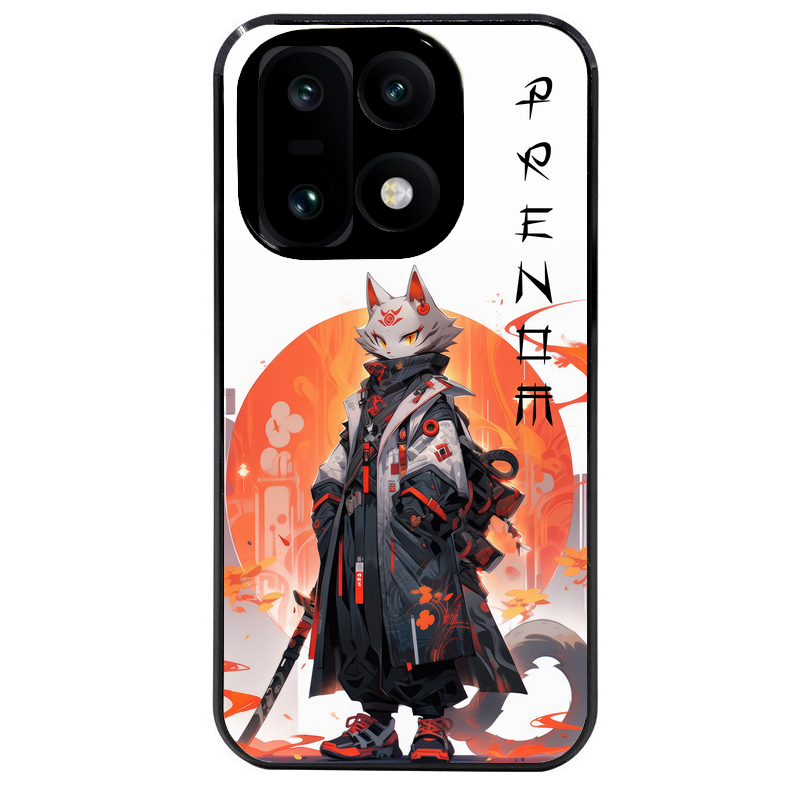Coque noire taperso pour OnePlus 15 avec motif anime chat japan personnalise protection antichoc personnalisée