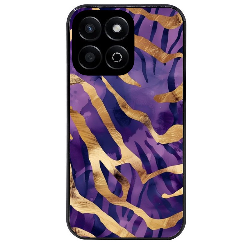 Coque noire taperso pour Honor 400 et Lite Pro Smart avec motif zebre violet protection antichoc personnalisée