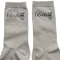 Chaussettes paillettes crème motif fétarde