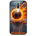 Coque noire taperso pour OPPO A5 A9 2020 avec motif basket flamme personnalisee protection antichoc personnalisée