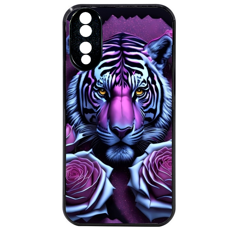 Coque noire taperso pour Honor 70 LITE 90 et LITE avec motif tigre uv style manga protection antichoc personnalisée