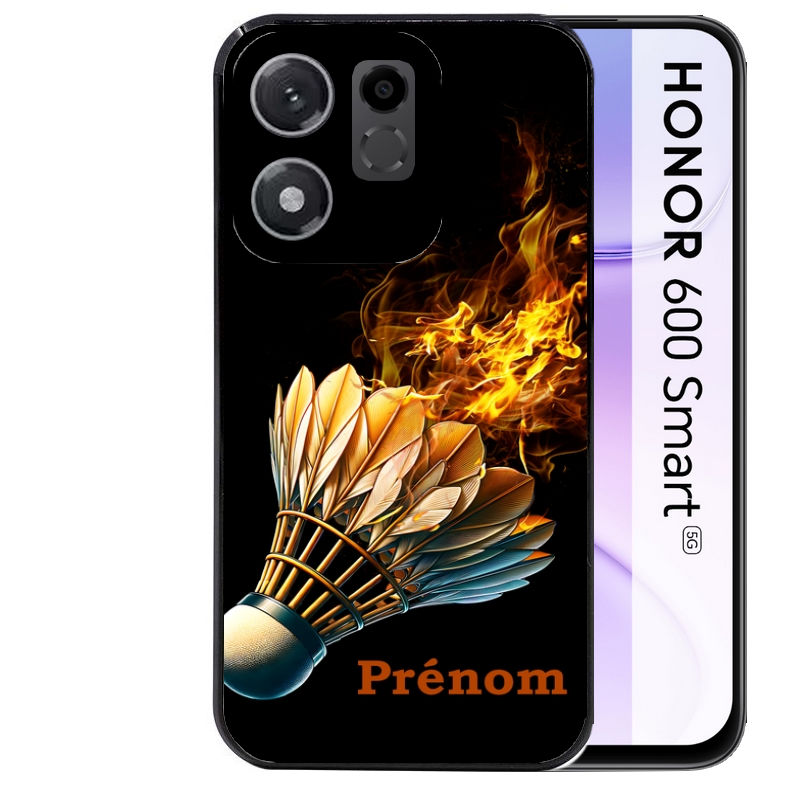 Coque pour Honor 600 SMART personnalisée badminton flamme