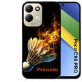 Coque pour POCO C95 PRO personnalisée badminton flamme