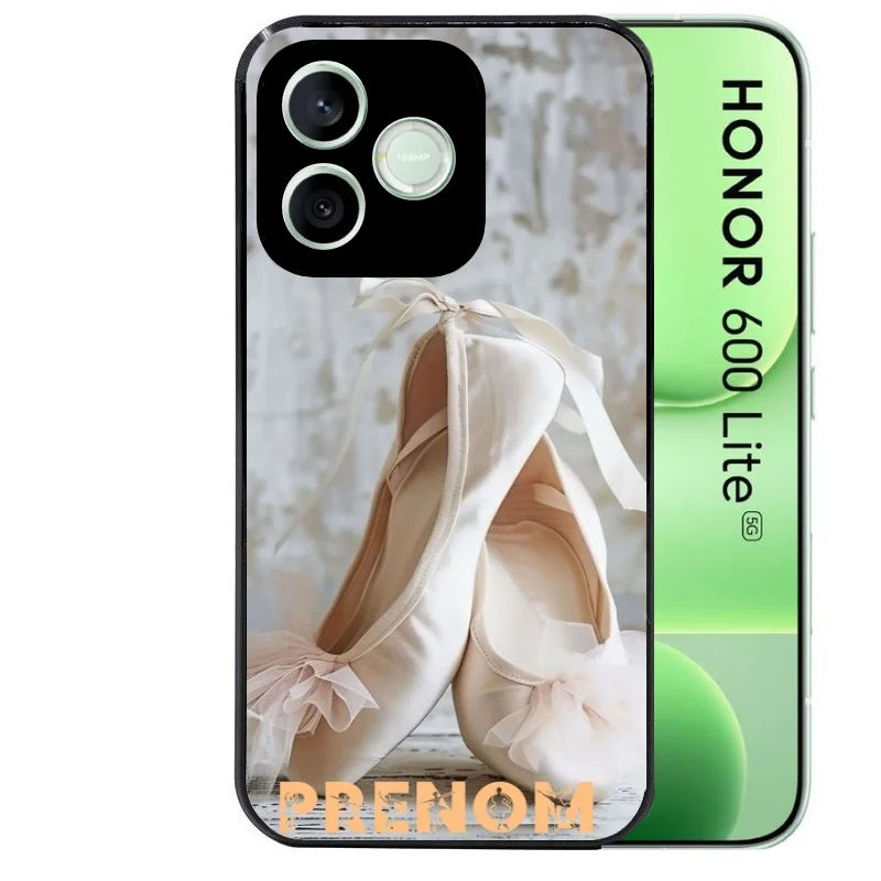 Coque noire pour Honor 600 LITE avec motif ballerine danse personnaliséee protection antichoc personnalisée