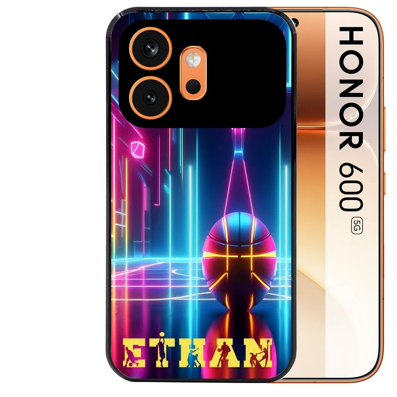 Coque noire taperso pour Honor 600 et 600 PRO avec motif basket electro personnalisee protection antichoc personnalisée