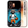 Coque noire taperso pour Honor 600 et 600 PRO avec motif basket racoon protection antichoc personnalisée
