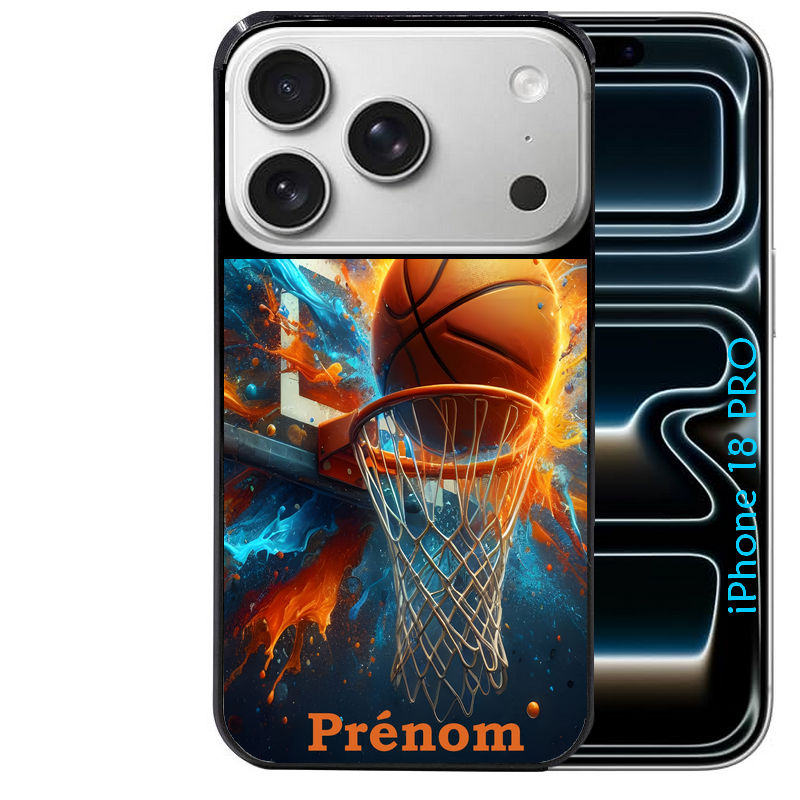 Coque pour Iphone 18 / PRO / PRO MAX / 18E personnalisée basket ball color