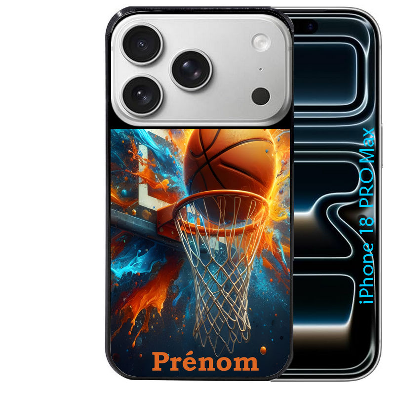 Coque pour Iphone 18 / PRO / PRO MAX / 18E personnalisée basket ball color