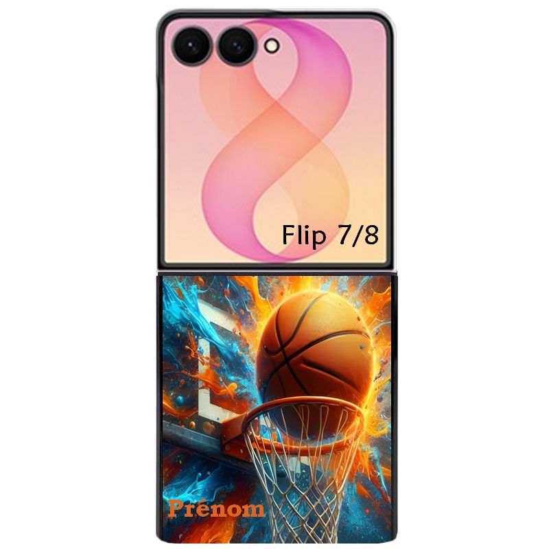 Coque pour Z FLIP 6 7 8 personnalisée basket ball color