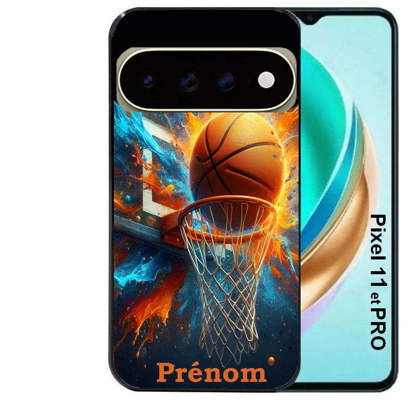 Coque pour Pixel 10 / 11 / PRO / XL personnalisée basket ball color