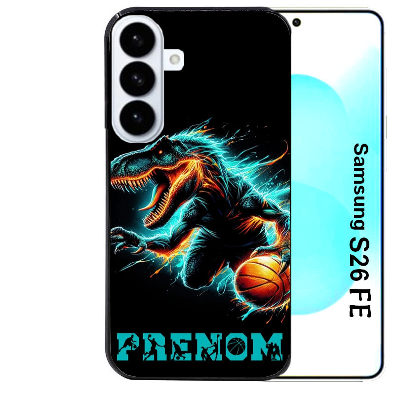 Coque pour Galaxy S26 et PLUS ULTRA FE personnalisée basket et dino