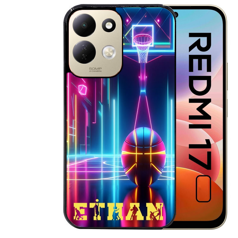 Coque pour Redmi 17 et 17C 4G 5G personnalisée basket electro