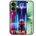 Coque pour Iphone 18 / PRO / PRO MAX / 18E personnalisée basket electro