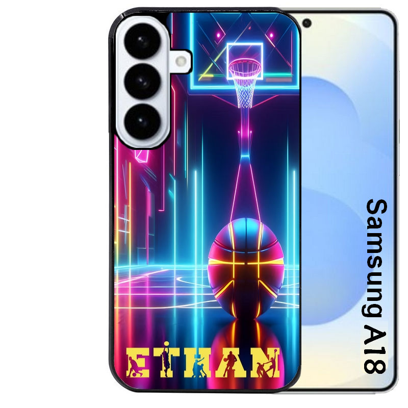 Coque pour Galaxy A08 A18 A28 A38 A58 personnalisée basket electro