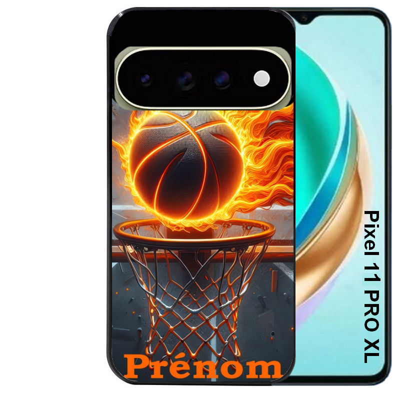 Coque pour Pixel 10 / 11 / PRO / XL personnalisée basket flamme