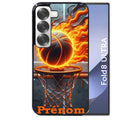 Coque pour Z FOLD 8 ULTRA personnalisée basket flamme