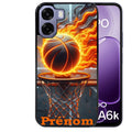 Coque pour Oppo A6 A6 A6K personnalisée basket flamme