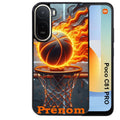 Coque pour POCO C81 PRO personnalisée basket flamme
