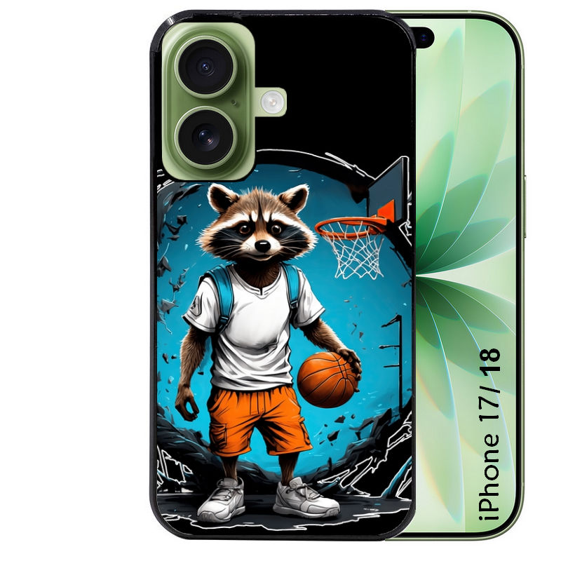 Coque pour Iphone 18 / PRO / PRO MAX / 18E basket racoon