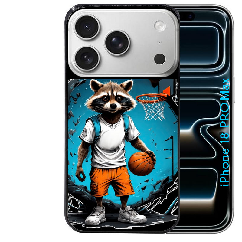 Coque pour Iphone 18 / PRO / PRO MAX / 18E basket racoon